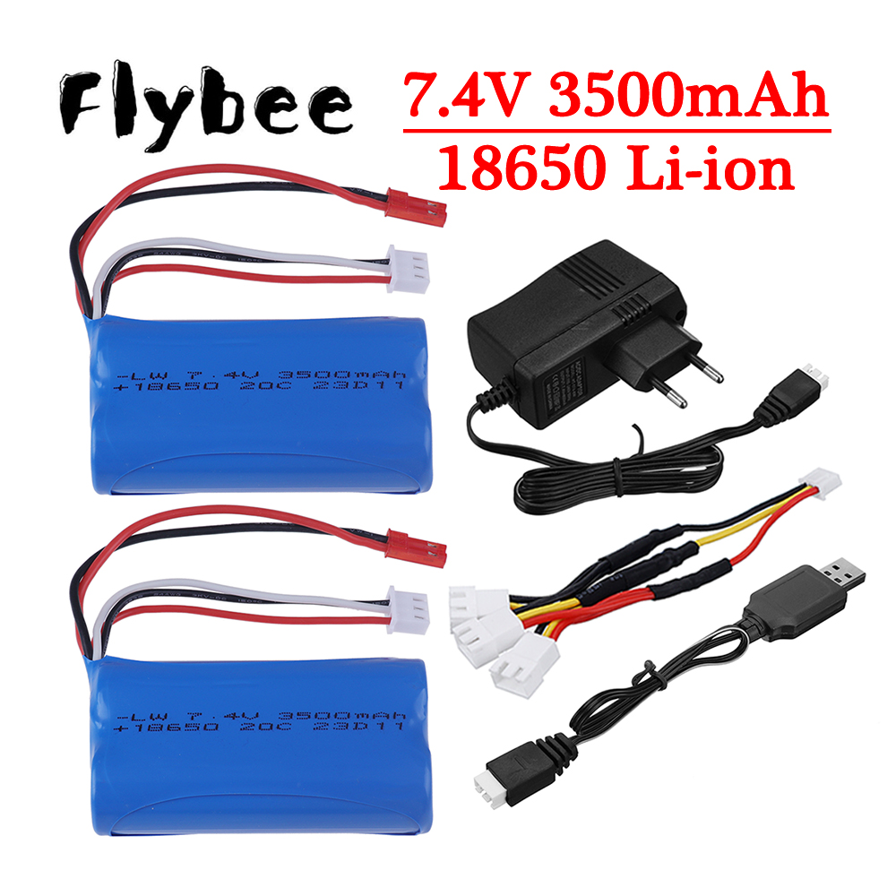 Rc Helicopter Charger - Upgraded 3000mAh to 3500mAh 7.4V 18650