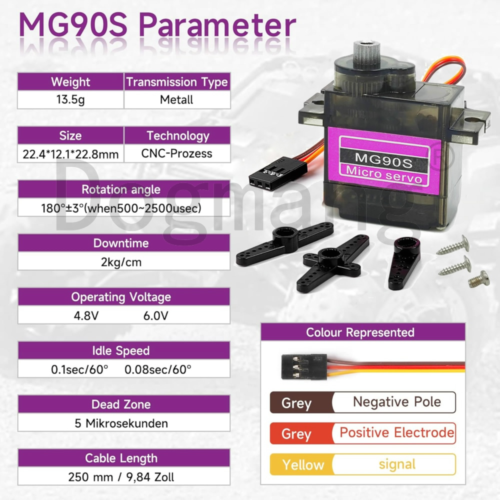 MG90S Servo 1/2/4/10/20/50 Pcs - Rc Helicopter Mini 评论和价格